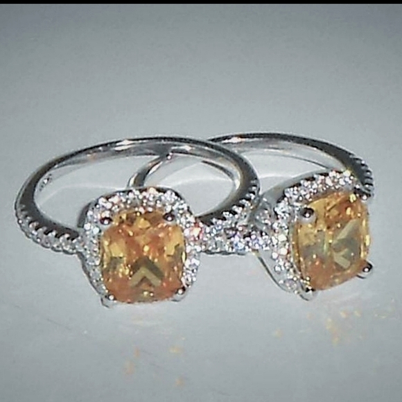 Yellow Zircon Cushioned Ring. NIB - Picture 5 of 12